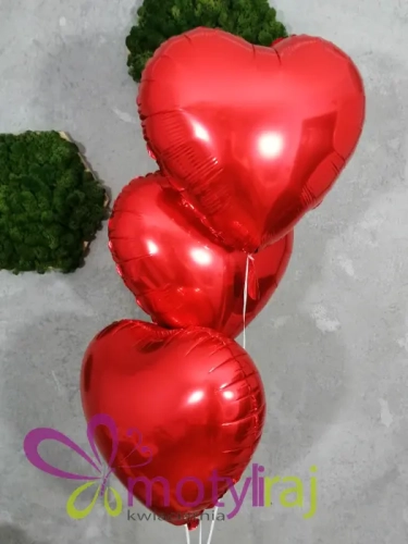 Balony z Helem Trzy Serca 45 cm